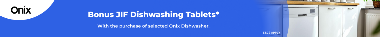 Bonus Jif Dishwasher Tablets with selected Onix Dishwasher