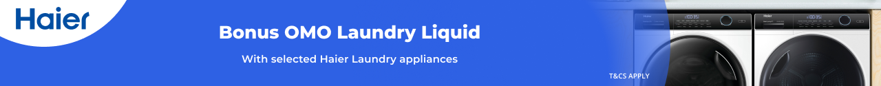 Bonus OMO Laundry Liquid with Selected Haier Washing Machines