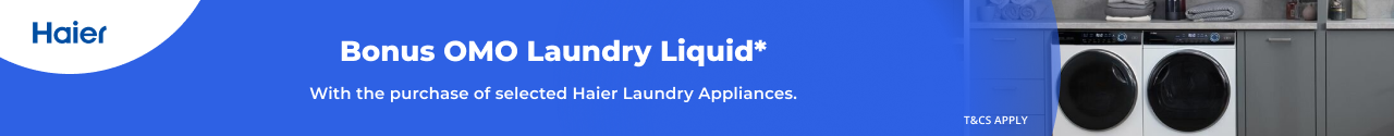 Bonus OMO with selected Haier Laundry Appliances