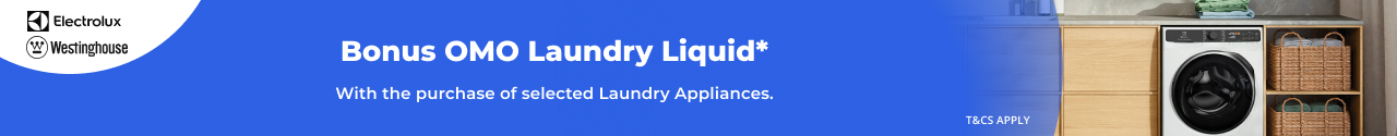 Bonus Omo Offer with selected Electrolux & Westinghouse