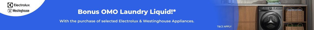 Bonus Omo with selected Electrolux & Westinghouse​ Laundry Appliances