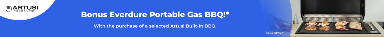 Bonus Portable Gas BBQ with selected Artusi BBQs!