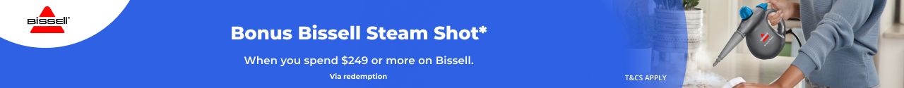 Bonus Steam Shot when spending on Bissell