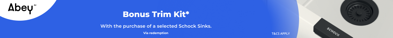 Bonus Trim Kit with selected Abey Schock Sinks