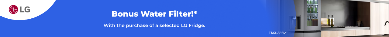 Bonus Water Filter with Selected LG Fridges