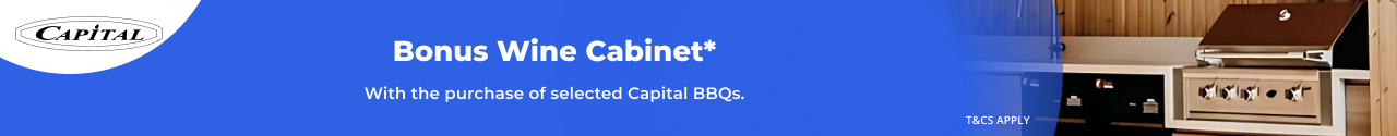 Bonus Wine Fridge with selected Capital BBQs