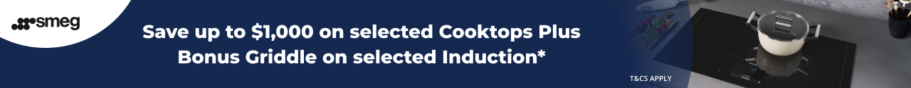 Purchase a selected Smeg Cooktop and Save up to $1000 plus Griddle Offer