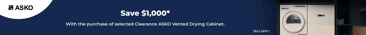 Save $1,000 on Selected Runout ASKO Dryer Cabinet