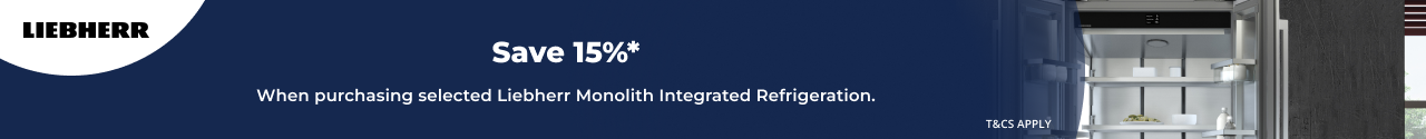 Save 15% off selected Liebherr Monolith Refrigeration