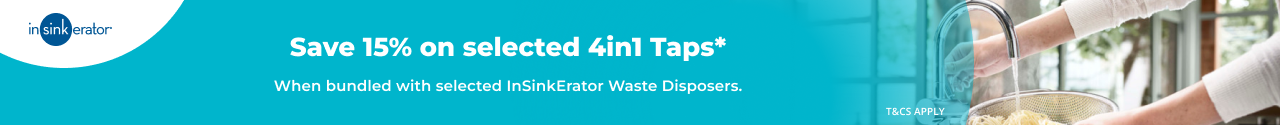 Save 15% on InSinkErator 4in1 Taps when bundled with a selected Waste Disposer