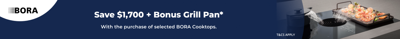 Save $1,700 Plus Bonus Grill Pan on selected BORA Cooktops