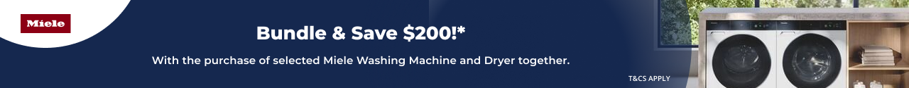 Save $200 on selected Miele Washing Machine & Dryer Packages