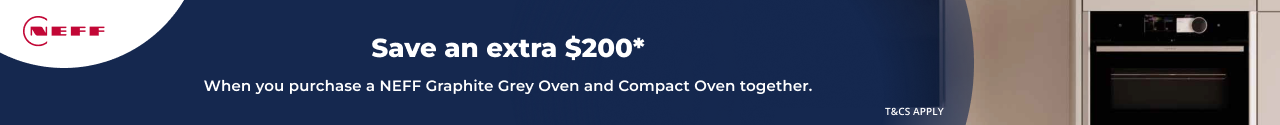 Save $200 when bundling selected NEFF Graphite Grey Ovens