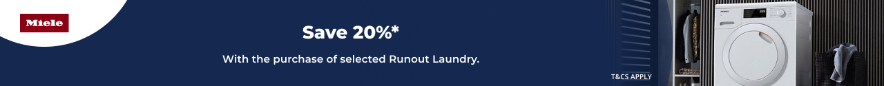 Save 20% on selected Runout Miele Laundry