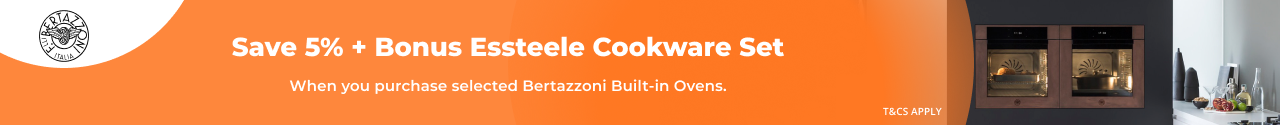 Save 5% Plus Bonus Cookware with selected Bertazzoni Ovens