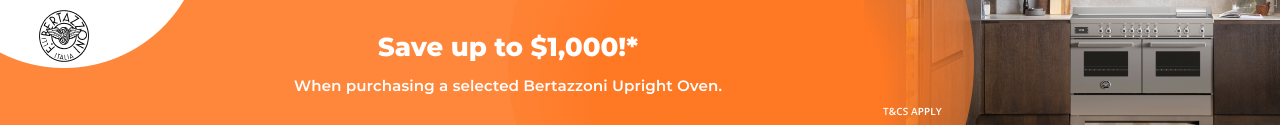 Save up to $1,000 on selected Bertazzoni Cookers
