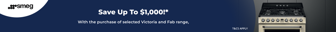 Save up to $1,000 on selected Smeg Victoria and Fab Range