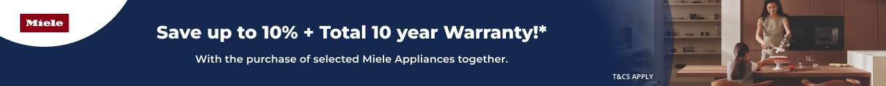 Save up to 10% on bundled Appliances Plus total 10 Year Warranty with Miele