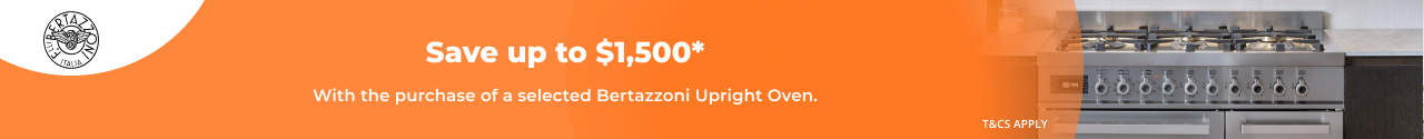 Save up to $1,500 on selected Bertazzoni Cookers