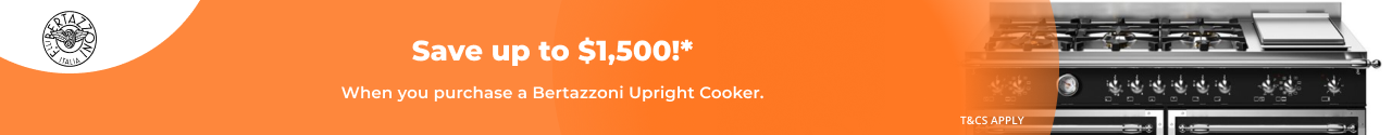 Save up to $1,500 on selected Bertazzoni Upright Ovens