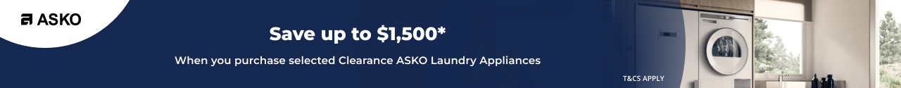 Save up to $1,500 on selected Clearance ASKO Laundry Appliances!