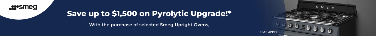 Save up to $1,500 on selected Smeg Pyrlytic Ovens