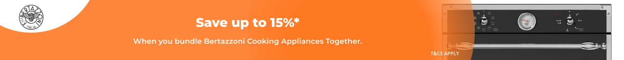 Save up to 15% when bundling selected Bertazzoni Appliances