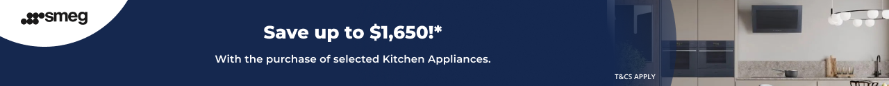 Save up to $1,650 on selected Smeg Built-In Appliances