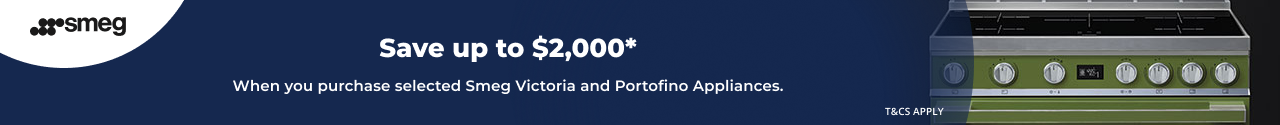 Save up to $2,000 on selected Smeg Victoria & Portofino Appliances