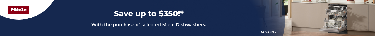 Save up to $350 on selected Miele Dishwashers