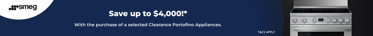 Save up to $4,000 on selected Smeg Portofino Appliances