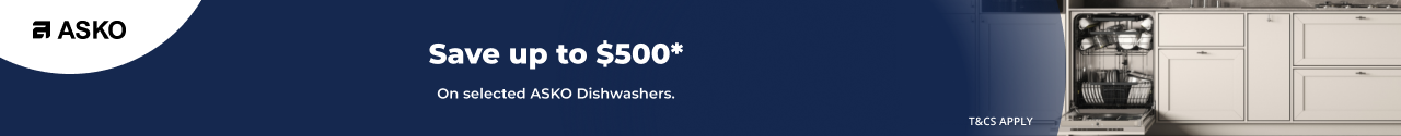 Save up to $500 on Selected ASKO Dishwashers