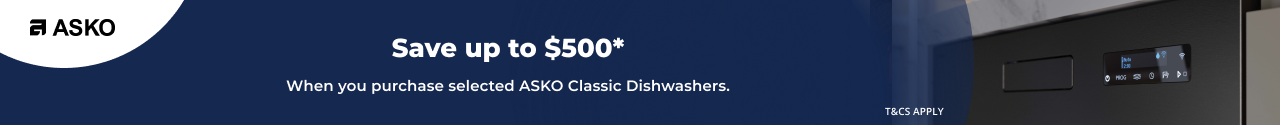 Save up to $500 on selected ASKO Classic Dishwashers
