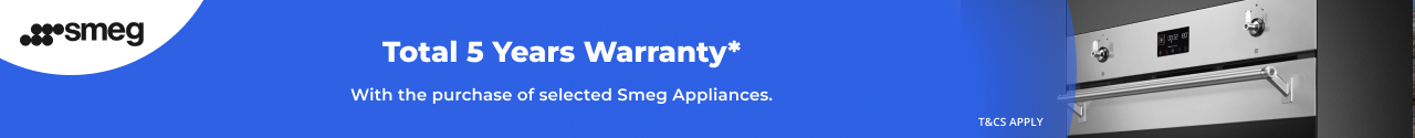 Total 5 Year Warranty on selected Smeg Appliances