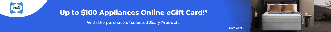 Up to $100 Appliances Online eGift Card with selected Sealy