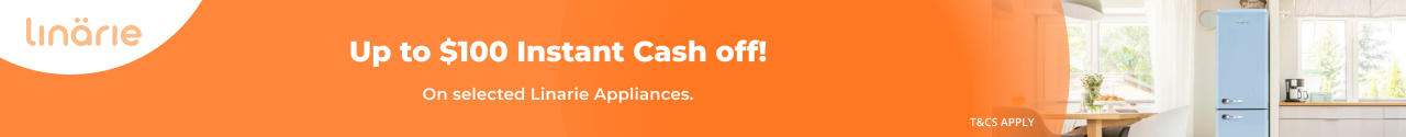 Up to $100 Instant Cash Off on selected Linarie Appliances