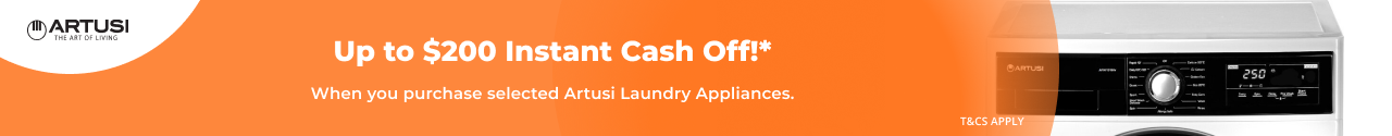Up to $200 Cash off selected Artusi Laundry
