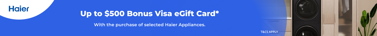 Up to $500 Bonus Visa eGift Card with Haier