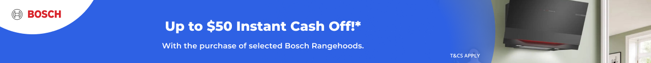Up to $50 Instant Cash Off with selected Bosch
